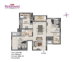 vgn richmond towers floor plan - b block 1 to 14th floor
