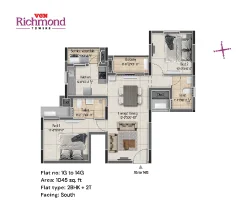 vgn richmond towers floor plan - g block 1 to 14th floor
