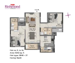 vgn richmond towers floor plan - l block 1 to 14th floor